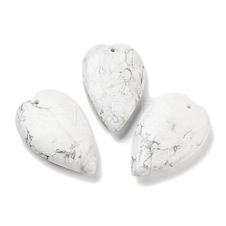 Natural Howlite Pendants G-D087-02L-1