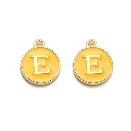 Golden Plated Alloy Enamel Charms ENAM-Q437-13E-1