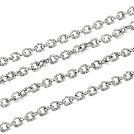 Tarnish Resistant 304 Stainless Steel Cable Chains X-CHS-Q001-13-100m-1