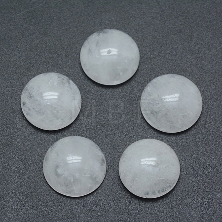 Natural Quartz Crystal Cabochons G-P393-R50-12MM-1