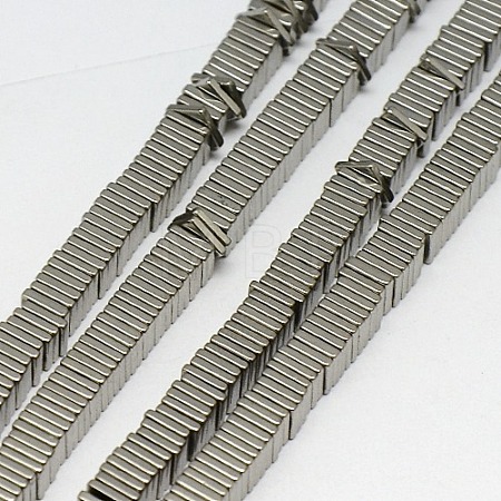 Electroplate Non-magnetic Synthetic Hematite Heishi Beads Strands X-G-J171A-4x4mm-02-1