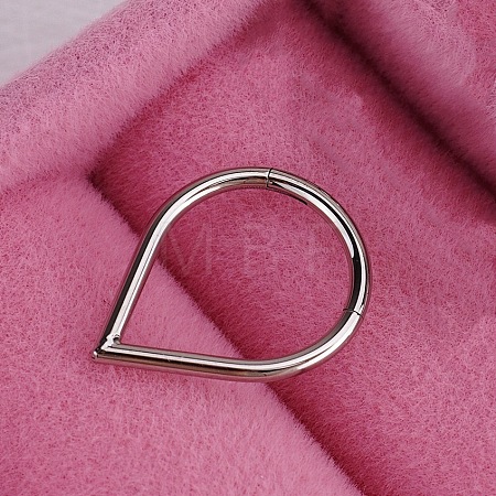 316L Stainless Steel Micro Pave Cubic Zirconia Hoop Nose Rings WG5D603-19-1