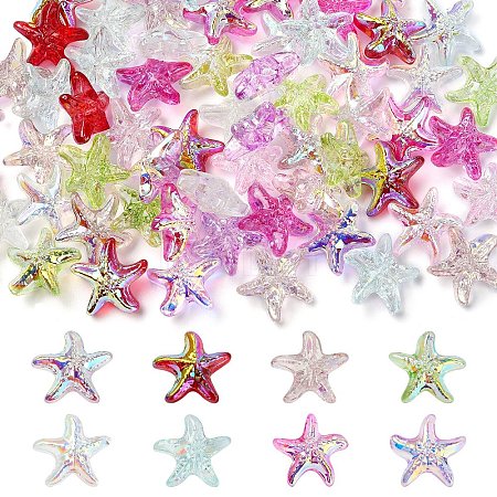 64Pcs 8 Colors Electroplate Glass Beads EGLA-YW0005-79-1