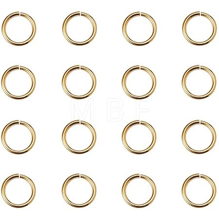 Brass Open Jump Rings KK-PH0006-8mm-G-1