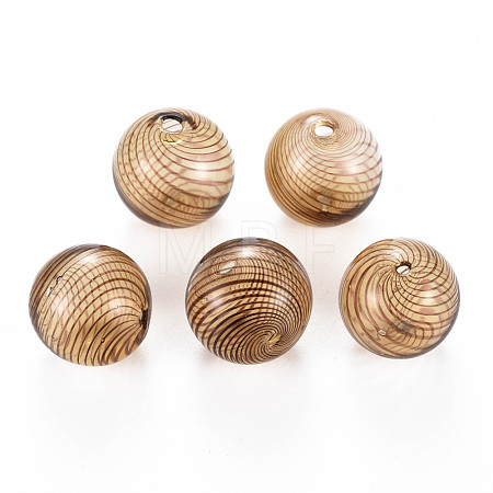 Transparent Handmade Blown Glass Globe Beads GLAA-T012-40A-01-1