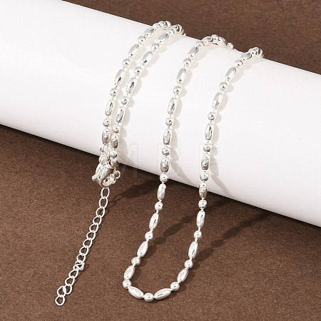 2.2MM Brass Ball Chain Necklaces for Men Women NJEW-L012-06S-1