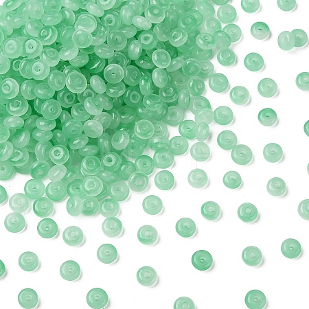 100G Baking Paint Imitation Jade Glass Beads DGLA-YW0001-54H-1