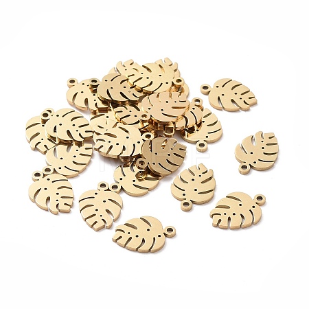 Ion Plating(IP) 304 Stainless Steel Charms STAS-S107-05-1
