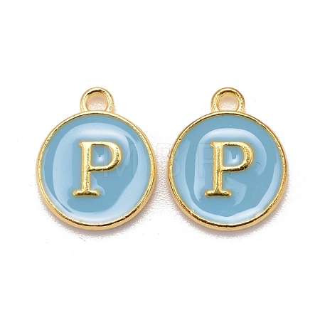 Golden Plated Alloy Enamel Charms ENAM-S118-04P-1