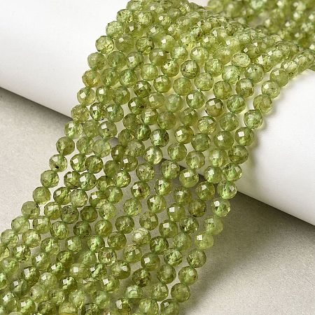 Natural Peridot Beads Strands G-P603-C-4mm-01-1
