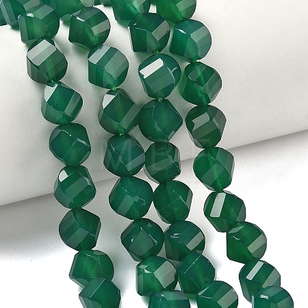 Natural Green Onyx Agate Beads Strands G-C267-B13-1