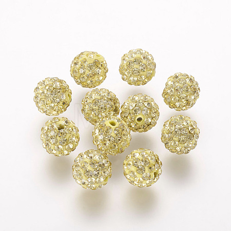 Polymer Clay Rhinestone Beads RB-K050-8mm-C11-1