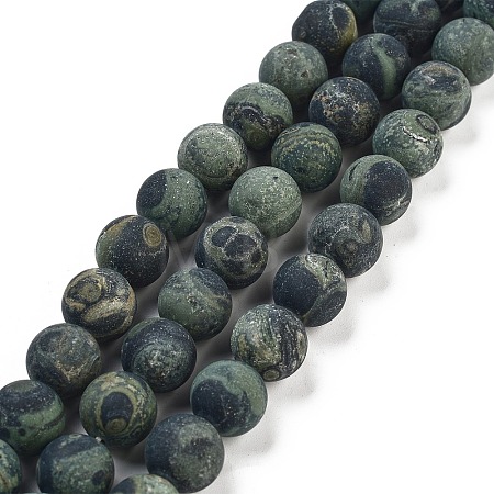 Natural Kambaba Jasper Beads Strands G-F520-53-12mm-1