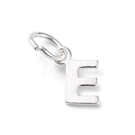 925 Sterling Silver Letter Charms STER-C012-01S-E-1