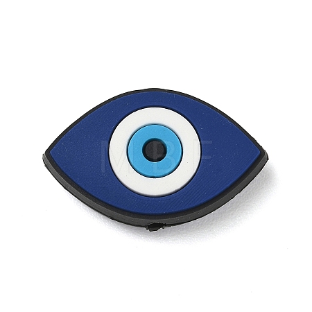 Evil Eye Theme Silicone Beads SL-CBACE28-03G-1