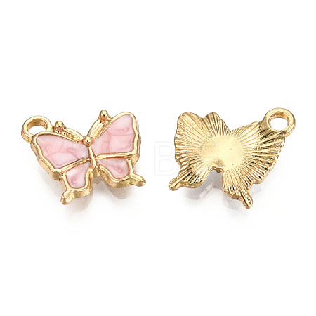 Light Gold Plated Alloy Charms X-ENAM-T009-03E-1