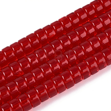 Transparent Glass Beads Strands GLAA-N028-3x6mm-02-1