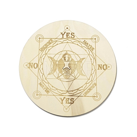 Poplar Wood Pendulum Board DJEW-F017-01G-1