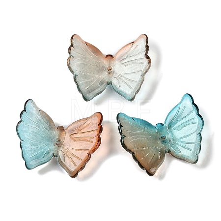 Spray Painted Glass Beads GLAA-Z007-02J-1