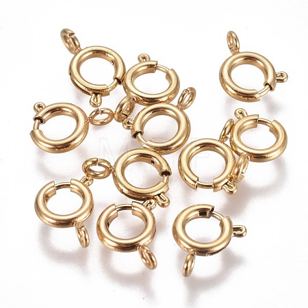 Ion Plating(IP) 304 Stainless Steel Spring Ring Clasps STAS-F224-02G-C-1