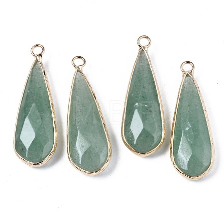 Natural Green Aventurine Pendants G-S359-319A-1