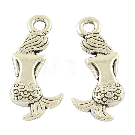 Tibetan Style Alloy Mermaid Pendants LS-TIBEP-5402-AS-FF-1