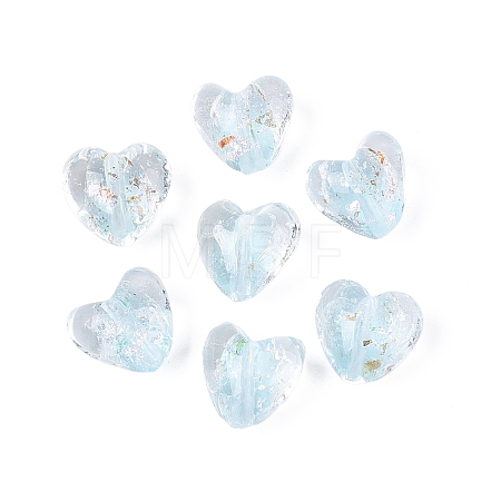 Handmade Foil Glass Beads FOIL-N029-09F-1