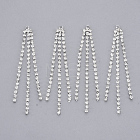 Brass Rhinestone Cup Chain Big Pendants KK-R129-09S-1