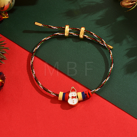 Christmas Adjustable Nylon Slider Bracelets EA5840-1-1