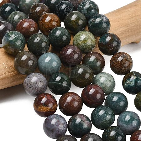 Natural Indian Agate Beads Strands G-G515-12mm-05-1