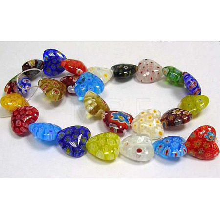 Handmade Millefiori Glass Beads Strands X-LK23-1