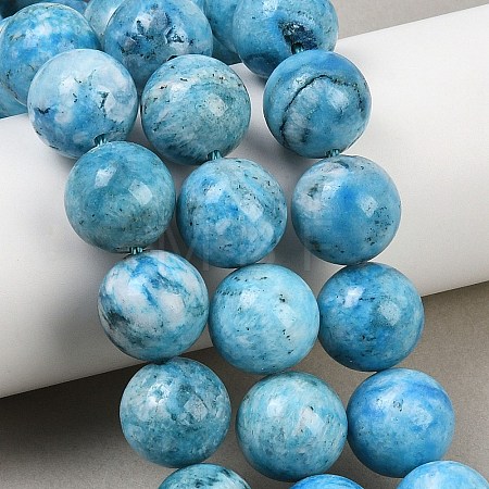 Natural Gemstone Hemimorphite Round Beads Strands G-L145-14mm-01-1