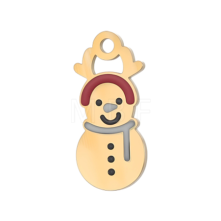 Christmas 304 Stainless Steel with Enamel Charms SA-OY003-80G-1