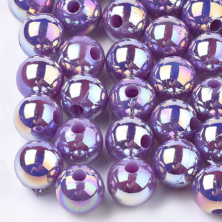 Plastic Beads X-OACR-S027-8mm-14-1