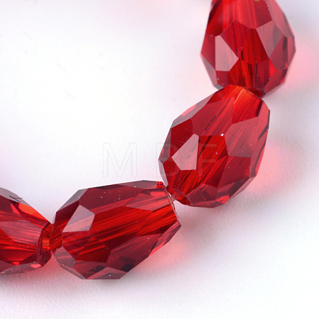Transparent Glass Bead Strands X-GLAA-R024-6x8mm-03-1