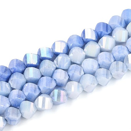 Anti-Tarnish Electroplate Glass Beads Strands GLAA-T025-6mm-14B-1