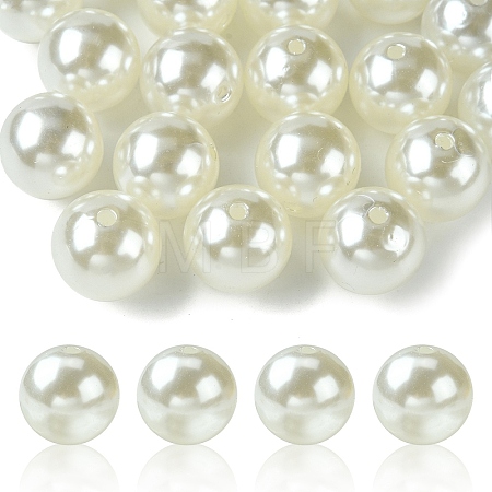 ABS Plastic Imitation Pearl Beads MACR-YW0002-18mm-82-1
