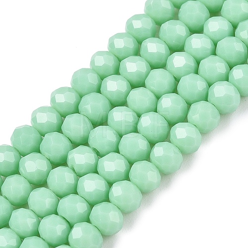 Opaque Solid Color Imitation Jade Glass Beads Strands EGLA-A044-P4mm-D14-1