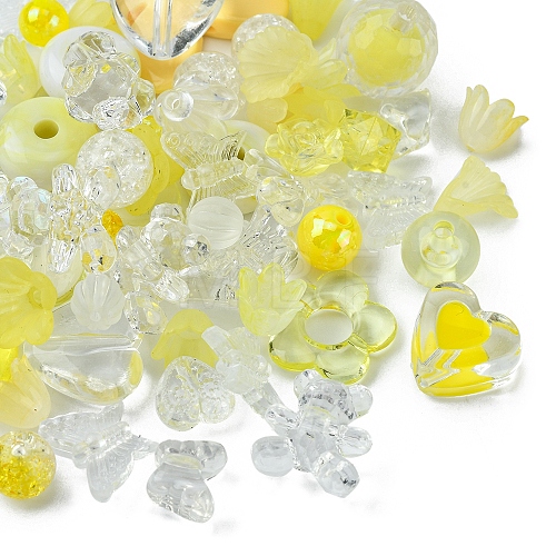 Opaque & Transparent Acrylic Beads MACR-YW0002-01H-1