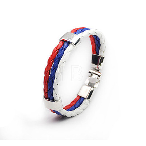 Imitation Leather Multi-strand Bracelets for Women Men WG7AE3D-05-1