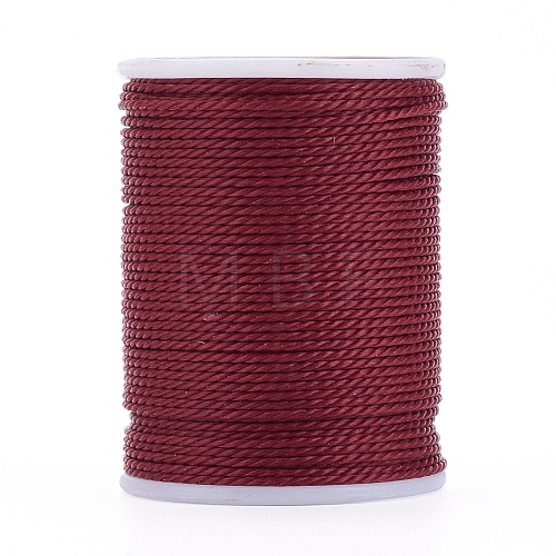 Round Waxed Polyester Cord YC-G006-01-1.0mm-09-1