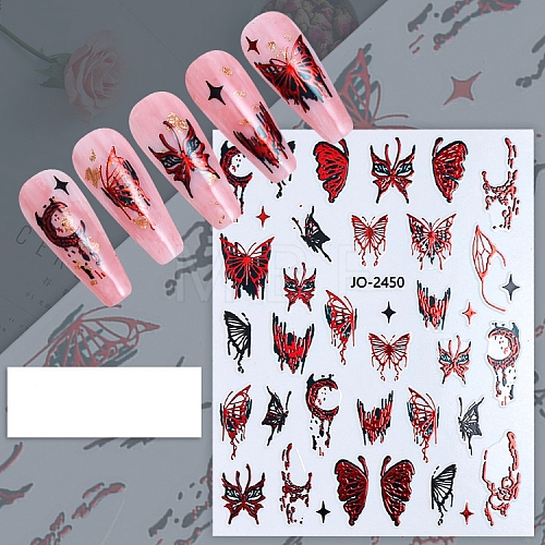 Butterfly Paper Nail Art Stickers PW-WG16398-01-1