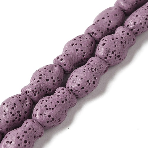 Natural Lava Rock Beads Strands G-U007-01I-1