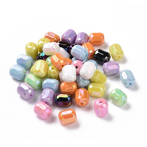 Opaque Acrylic Imitation Shell Beads OACR-P011-06G-1