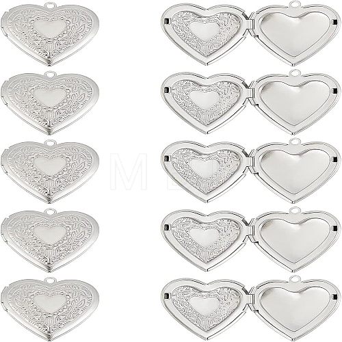 Unicraftale 304 Stainless Steel Locket Pendants STAS-UN0017-48P-1