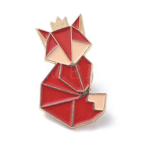 Origami Fox Enamel Pin JEWB-K004-37-1
