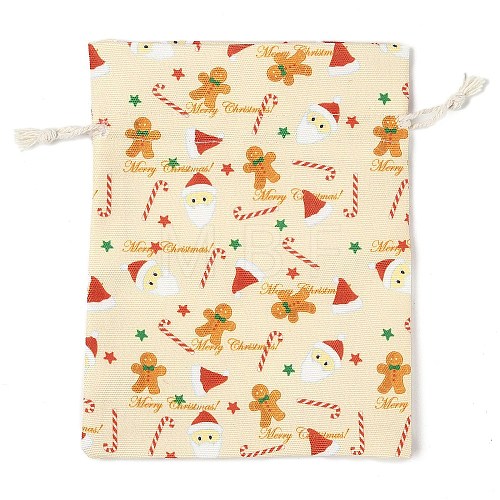 Christmas Theme Cloth Printed Storage Bags ABAG-F010-02C-04-1