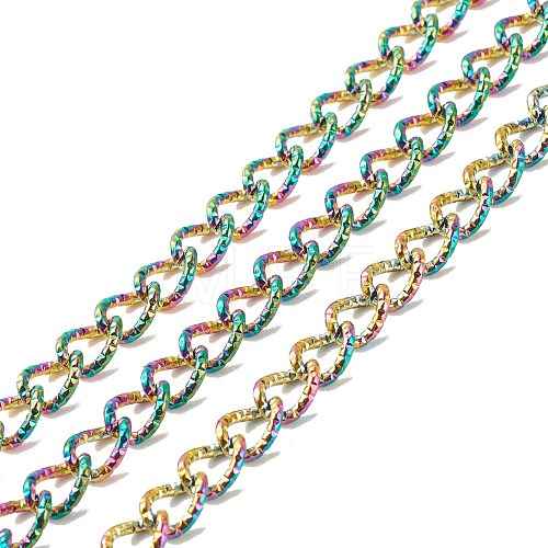 Ion Plating(IP) Rainbow Color 304 Stainless Steel Curb Chains CHS-E005-01M-1