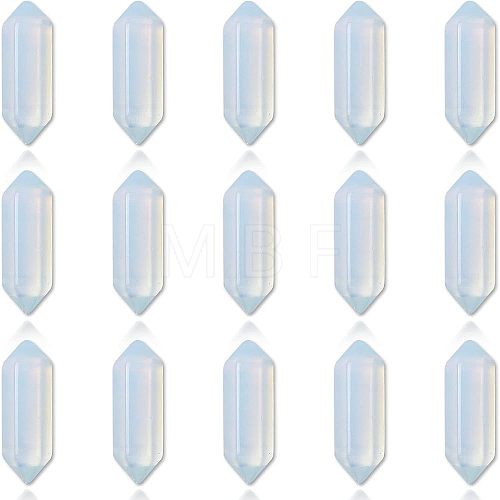 Faceted Bullet Opalite Double Terminated Pointed Beads G-CA0001-57-1