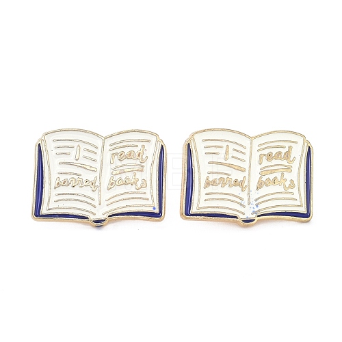 I Read Banned Books Cartoon Book Enamel Pin JEWB-C007-03LG-1